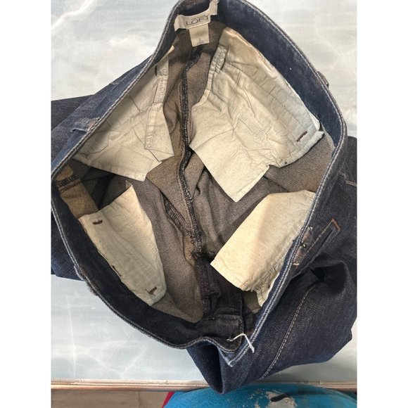 Ann Taylor LOFT 99% Cotton Wide-Leg Denim Dress Blue Jeans Sz 2 - Picture 14 of 15